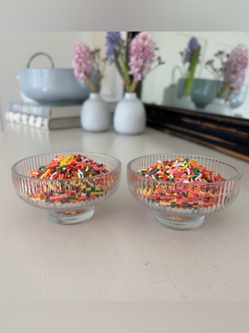 Nespresso Dessert Bowls - Set of 2 Affogato Glass Ribbed Bowls - Picture 12 of 12